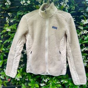 Patagonia Cream Teddy Jacket Fuzzy Sherpa Texture